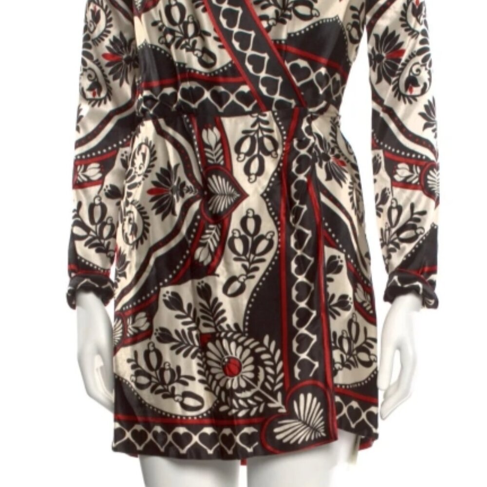 NWOT Farm Rio Passion Scarf Wrap Mini Dress XXS $215 - Picture 15 of 15